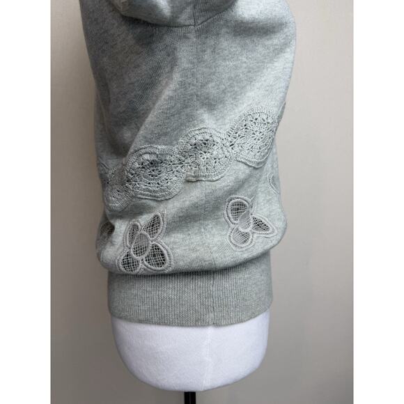 Anthropology Women’s Button Up Cardigan Sweater Gray Cotton Blend NWT Sz M - Picture 4 of 14